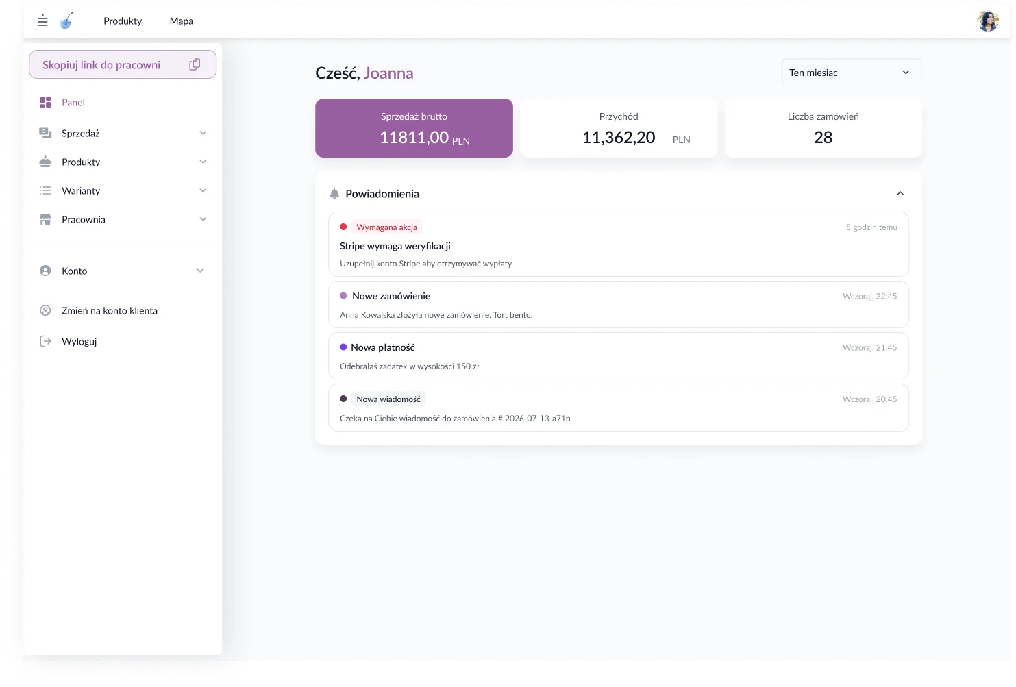 OMOM management dashboard